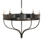 Meyda Lighting Parnella 54" 10-Light Charcoal Gray Chandelier With White Faux Candlelight