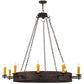 Meyda Lighting Parnella 60" 10-Light Coffee Bean Chandelier With Amber Faux Candlelight