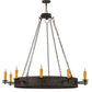 Meyda Lighting Parnella 60" 10-Light Coffee Bean Chandelier With Amber Faux Candlelight