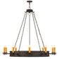Meyda Lighting Parnella 60" 10-Light Coffee Bean Chandelier With Amber Faux Candlelight