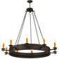 Meyda Lighting Parnella 60" 10-Light Coffee Bean Chandelier With Amber Faux Candlelight