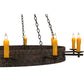 Meyda Lighting Parnella 60" 10-Light Coffee Bean Chandelier With Amber Faux Candlelight