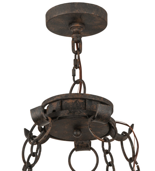 Meyda Lighting Parnella 60" 10-Light Coffee Bean Chandelier With Amber Faux Candlelight