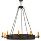 Meyda Lighting Parnella 60" 10-Light Coffee Bean Chandelier With Amber Faux Candlelight