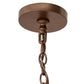 Meyda Lighting Parnella 60" 10-Light Mahogany Bronze Chandelier With Amber Mica Shade Glass