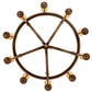 Meyda Lighting Parnella 60" 10-Light Mahogany Bronze Chandelier With Amber Mica Shade Glass