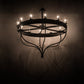 Meyda Lighting Parnella 72" 12-Light Blackwash Chandelier With White Faux Candlelight