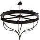 Meyda Lighting Parnella 72" 12-Light Blackwash Chandelier With White Faux Candlelight