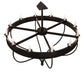 Meyda Lighting Parnella 72" 12-Light Blackwash Chandelier With White Faux Candlelight