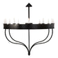Meyda Lighting Parnella 72" 12-Light Blackwash Chandelier With White Faux Candlelight