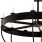 Meyda Lighting Parnella 72" 12-Light Blackwash Chandelier With White Faux Candlelight