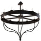 Meyda Lighting Parnella 72" 12-Light Blackwash Chandelier With White Faux Candlelight