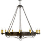 Meyda Lighting Parnella 72" 12-Light Coffee Bean Chandelier With Ivory Faux Candlelight