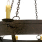 Meyda Lighting Parnella 72" 12-Light Coffee Bean Chandelier With Ivory Faux Candlelight