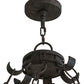 Meyda Lighting Parnella 72" 12-Light Coffee Bean Chandelier With Ivory Faux Candlelight