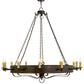 Meyda Lighting Parnella 72" 12-Light Coffee Bean Chandelier With Ivory Faux Candlelight