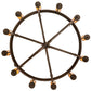 Meyda Lighting Parnella 72" 12-Light Rust Nail Chandelier With Amber Mica Shade Glass