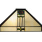 Meyda Lighting Pasadena Rose 14"Sq Multi-Colored Shade Glass