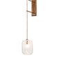 Meyda Lighting Pastilla 260943 8" Brushed Gold Wall Sconce With Clear Seeded Shade Glass