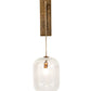 Meyda Lighting Pastilla 8" Brushed Brass Wall Sconce With Clear Seeded Shade Glass