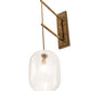 Meyda Lighting Pastilla 8" Brushed Brass Wall Sconce With Clear Seeded Shade Glass