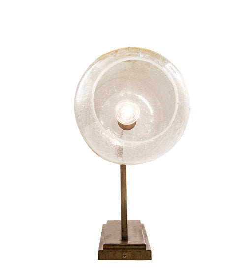 Meyda Lighting Pastilla 8" Brushed Brass Wall Sconce With Clear Seeded Shade Glass