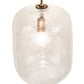 Meyda Lighting Pastilla 8" Brushed Brass Wall Sconce With Clear Seeded Shade Glass