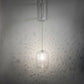 Meyda Lighting Pastilla 8" Gloss White Wall Sconce With Clear Seeded Shade Glass