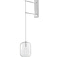 Meyda Lighting Pastilla 8" Gloss White Wall Sconce With Clear Seeded Shade Glass