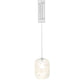 Meyda Lighting Pastilla 8" Gloss White Wall Sconce With Clear Seeded Shade Glass