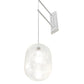 Meyda Lighting Pastilla 8" Gloss White Wall Sconce With Clear Seeded Shade Glass