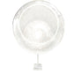 Meyda Lighting Pastilla 8" Gloss White Wall Sconce With Clear Seeded Shade Glass