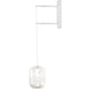 Meyda Lighting Pastilla 8" Gloss White Wall Sconce With Clear Seeded Shade Glass