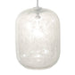 Meyda Lighting Pastilla 8" Gloss White Wall Sconce With Clear Seeded Shade Glass