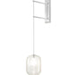 Meyda Lighting Pastilla 8" Gloss White Wall Sconce With Clear Seeded Shade Glass