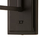 Meyda Lighting Pastilla 8" Solar Black Wall Sconce With Clear Seeded Shade Glass
