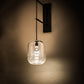 Meyda Lighting Pastilla 8" Solar Black Wall Sconce With Clear Seeded Shade Glass
