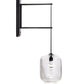 Meyda Lighting Pastilla 8" Solar Black Wall Sconce With Clear Seeded Shade Glass