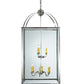 Meyda Lighting Pavilion 34" 9-Light Brushed Nickel Pendant Light With Clear Shade Glass