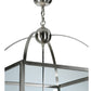 Meyda Lighting Pavilion 34" 9-Light Brushed Nickel Pendant Light With Clear Shade Glass