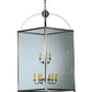 Meyda Lighting Pavilion 34" 9-Light Brushed Nickel Pendant Light With Clear Shade Glass