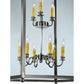 Meyda Lighting Pavilion 34" 9-Light Brushed Nickel Pendant Light With Clear Shade Glass