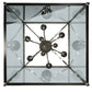 Meyda Lighting Pavilion 34" 9-Light Brushed Nickel Pendant Light With Clear Shade Glass