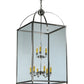 Meyda Lighting Pavilion 34" 9-Light Brushed Nickel Pendant Light With Clear Shade Glass