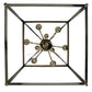 Meyda Lighting Pavilion 34" 9-Light Polished Nickel Pendant Light With Faux Candlelight