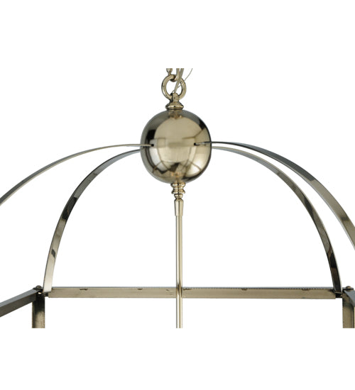 Meyda Lighting Pavilion 34" 9-Light Polished Nickel Pendant Light With Faux Candlelight
