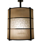 Meyda Lighting Paz 48" 12-Light Gilded Tobacco Pendant Light With Brown Shade Glass
