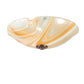Meyda Lighting Peach Baroque 16" Mahogany Bronze Flush Mount Light With White & Peach Shade Glass