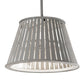 Meyda Lighting Peach Basket 20" Alpha Gray Pendant Light With White Shade
