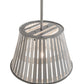 Meyda Lighting Peach Basket 20" Alpha Gray Pendant Light With White Shade